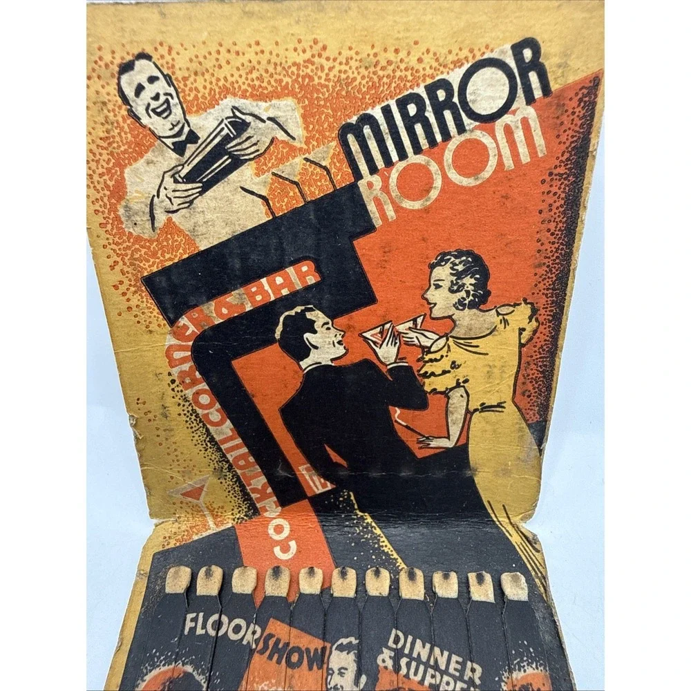 The Philadelphian Hotel Mirror Room Matchbook Unused